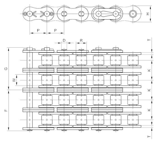 80-4R - ANSI Standard Quadruple-Strand Roller Chain - Image 2