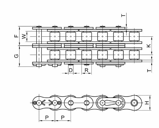 ANSI Standard Double-Strand Roller Chain - Image 2