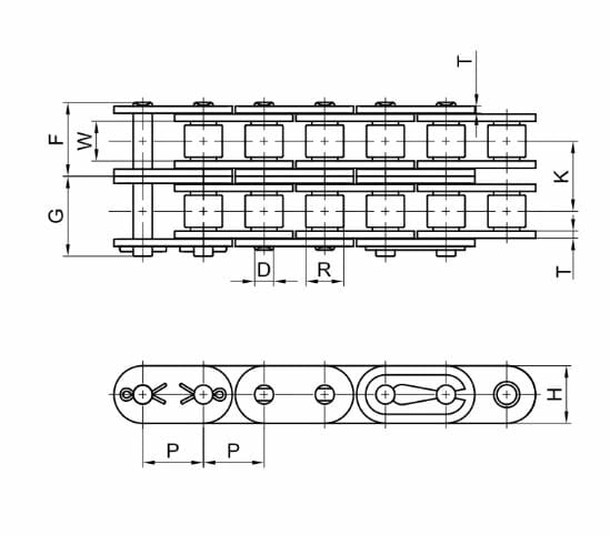 C-Type Standard Double-Strand Roller Chain - Image 2