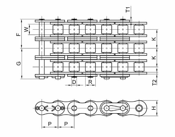 ISO British Standard Triple Strand Chain - Image 2