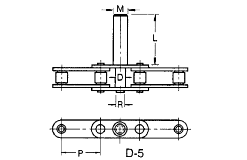 Agricultural Chains "304 Series" SS with Attachment D-5 - Image 2