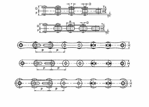 C2060HRSS 304 Series Stainless Steel C-Type Double Pitch Roller Chain - Image 2